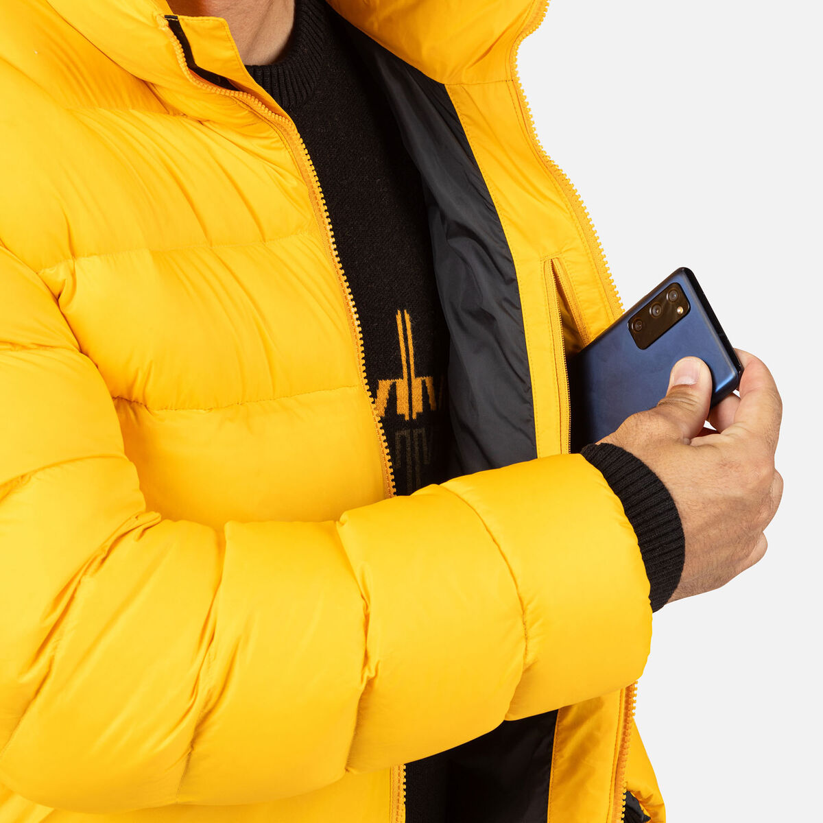 Men's Aretu Down Jacket Saffron Ylw