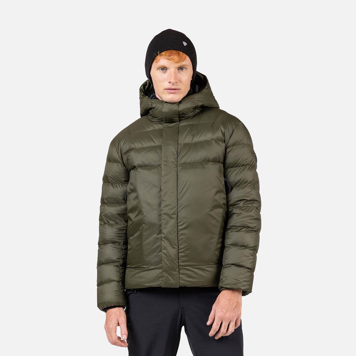 Men's Aretu Down Hoodie Olive Shadow