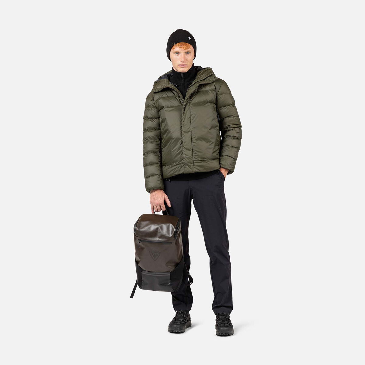 Men's Aretu Down Hoodie Olive Shadow