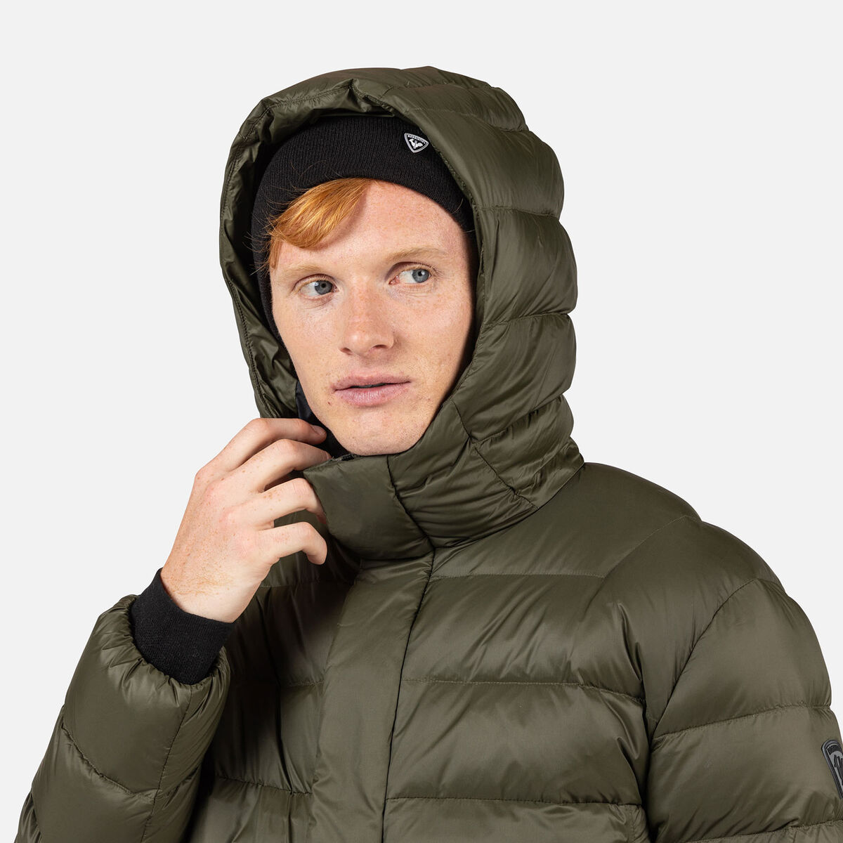 Men's Aretu Down Hoodie Olive Shadow