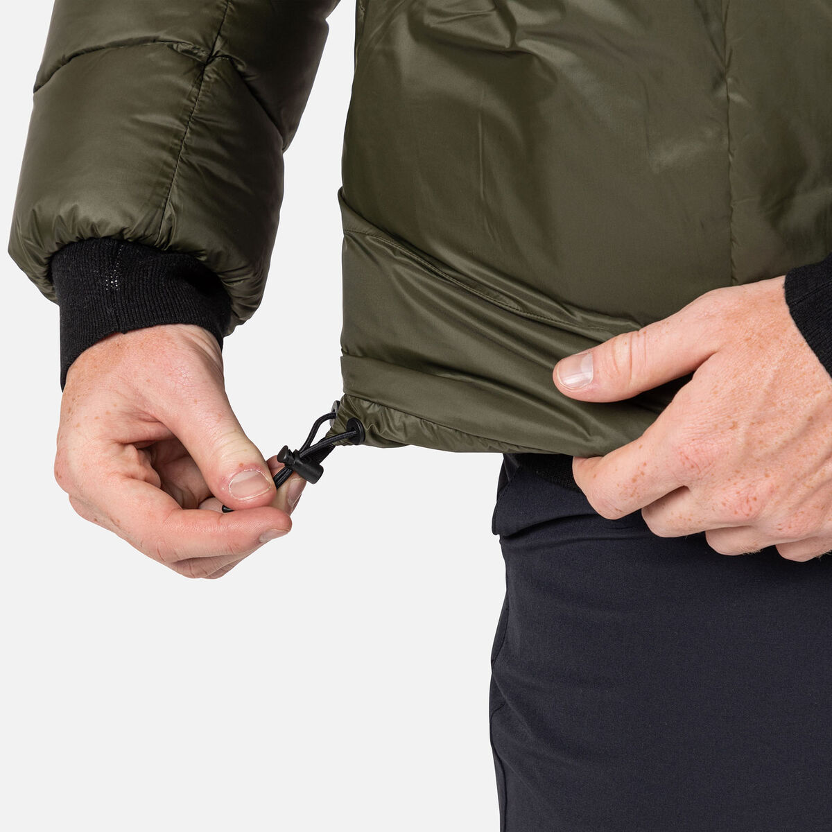 Men's Aretu Down Hoodie Olive Shadow