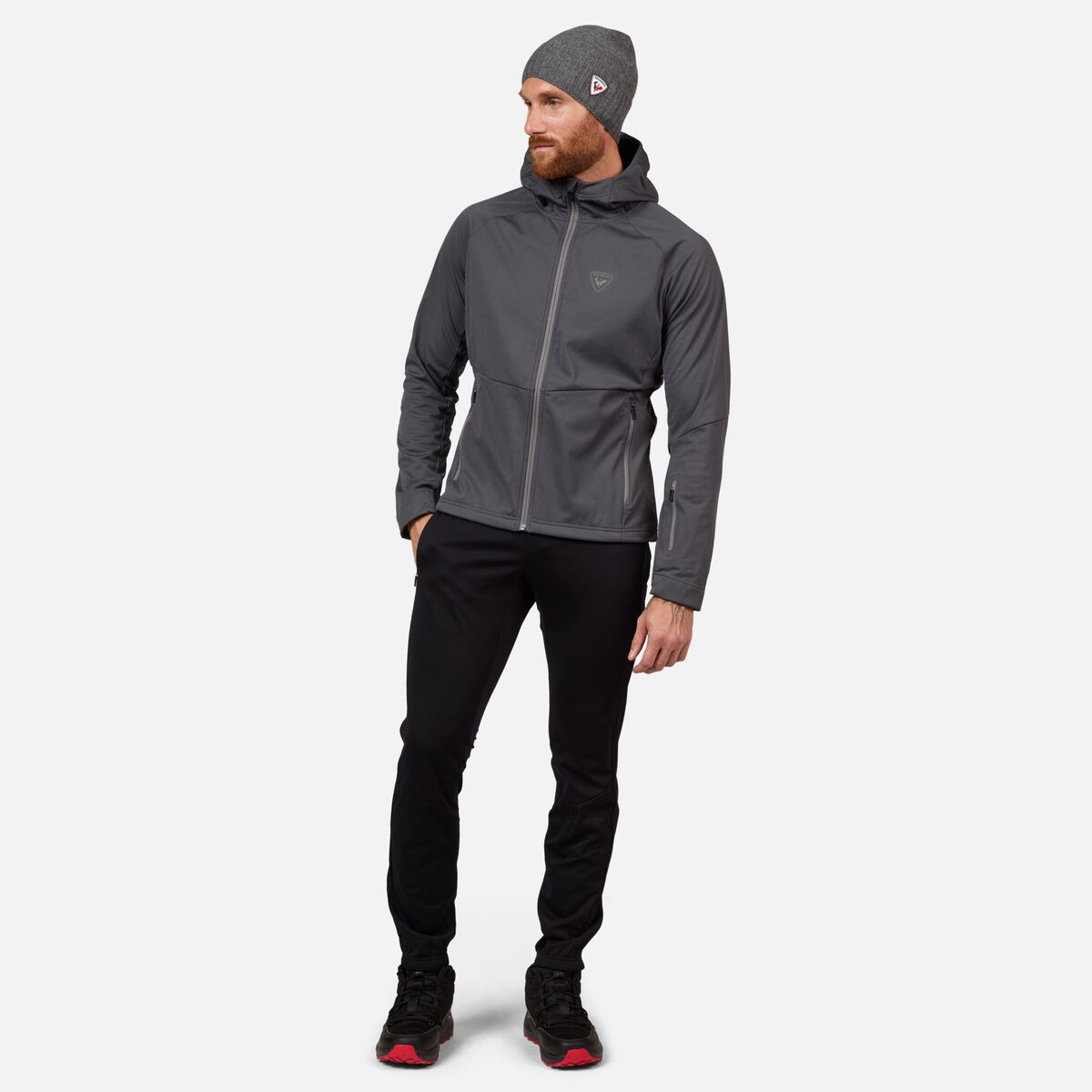 Men's Genetys Hooded Soft Shell Jacket Onyx Grey