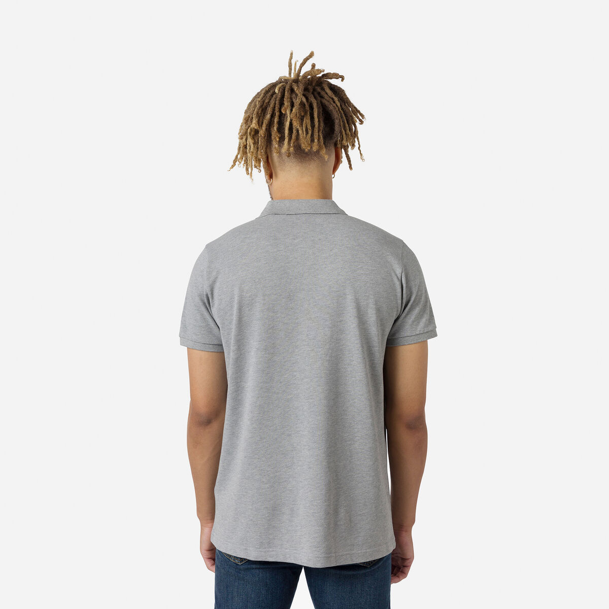 Men's logo polo Heather Grey