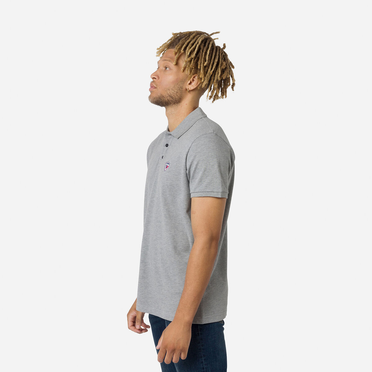 Men's logo polo Heather Grey