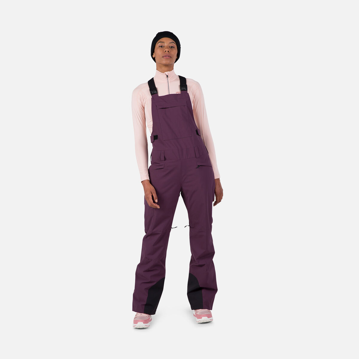 Women's Relaxed Bib Ski Pants Mulberry