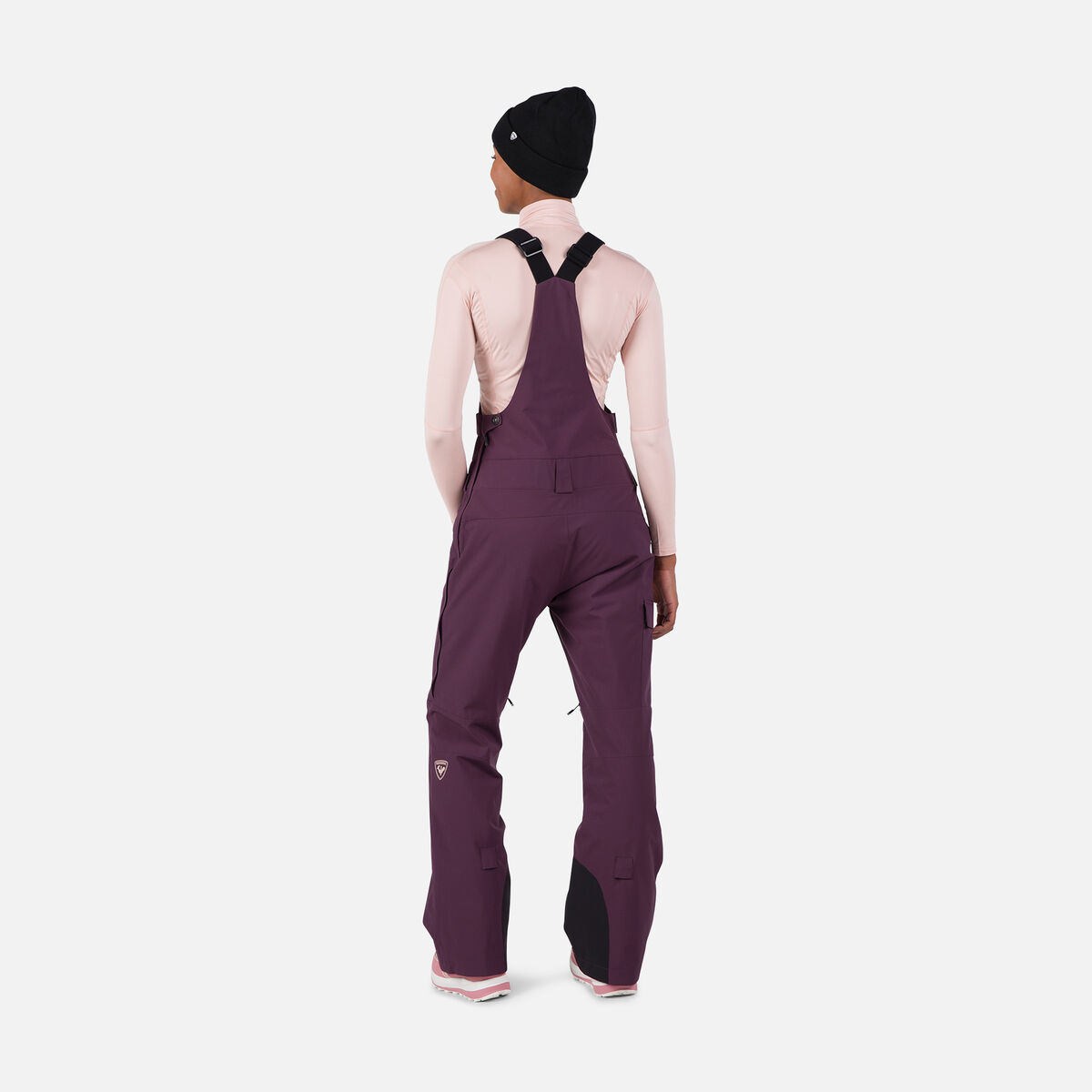 Women's Relaxed Bib Ski Pants Mulberry