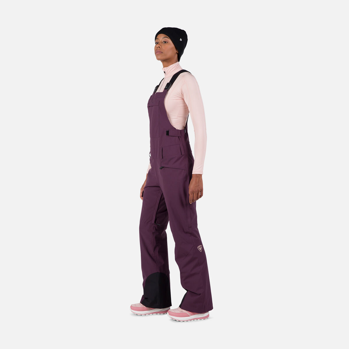 Women's Relaxed Bib Ski Pants Mulberry