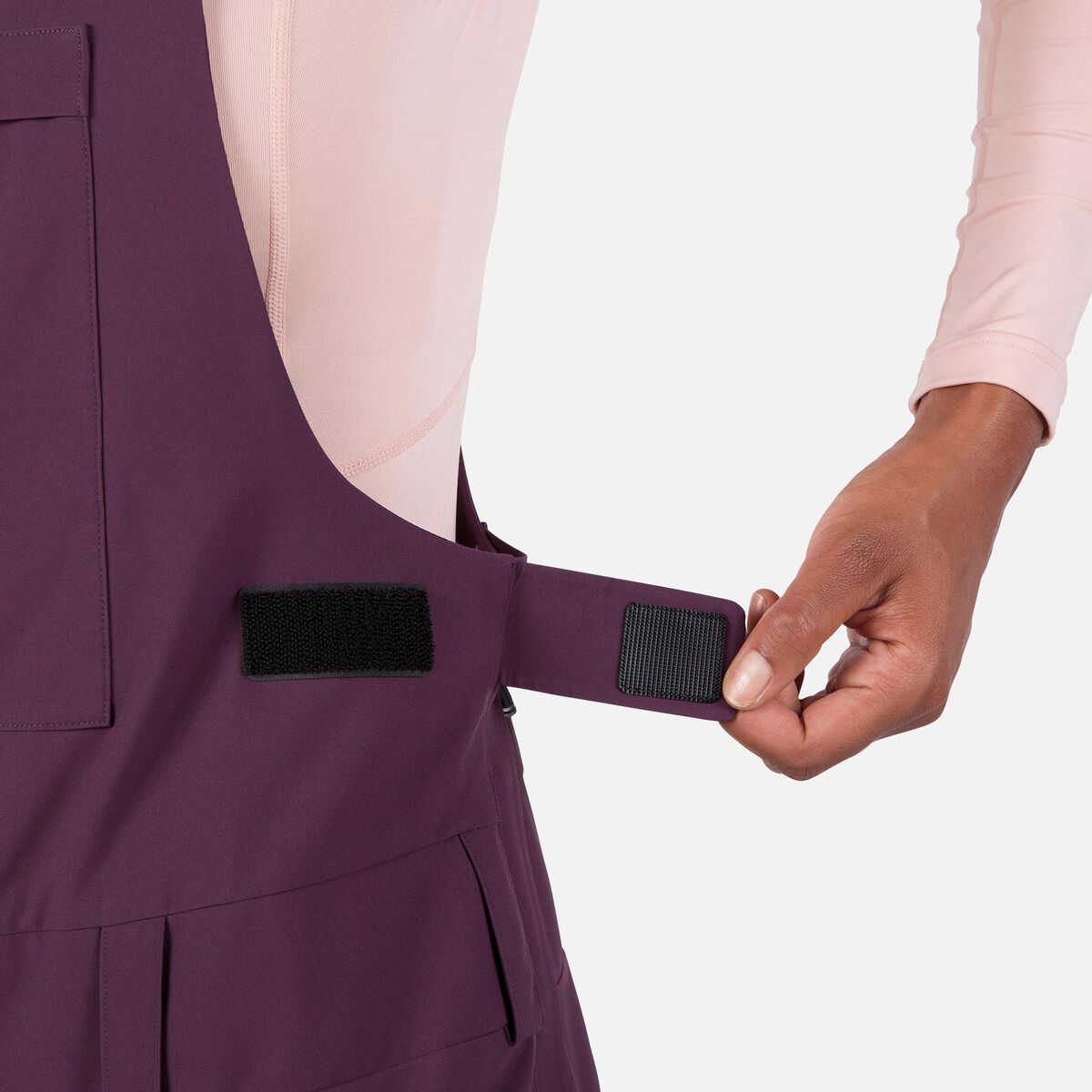 Women's Relaxed Bib Ski Pants Mulberry