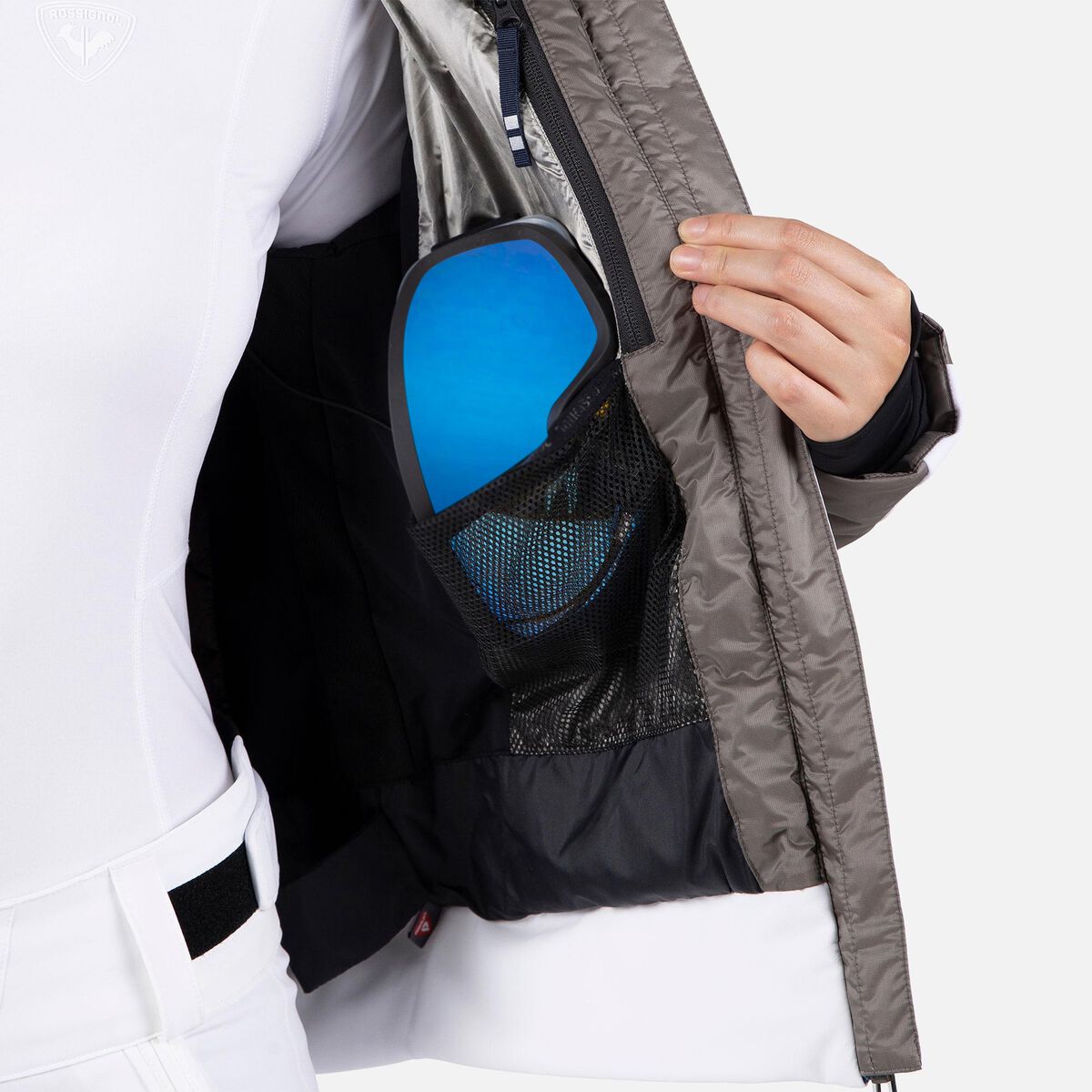 Women's Ventina Bomber Ski Jacket Silver 10 Women's Ventina Bomber Ski Jacket Silver