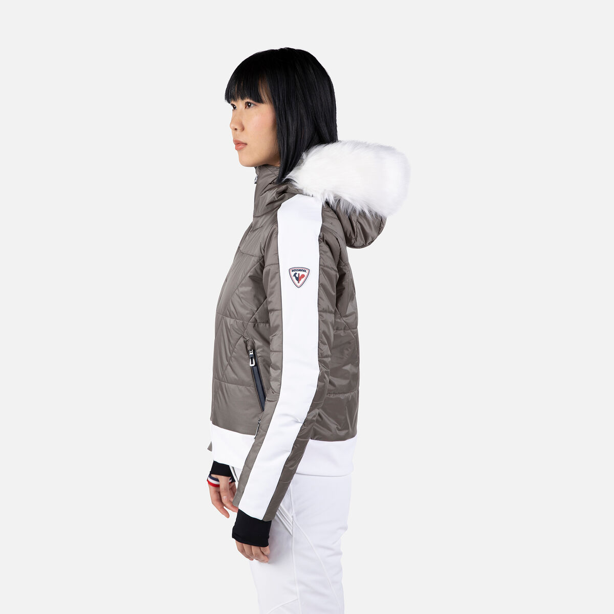 Women's Ventina Bomber Ski Jacket Silver 4 Women's Ventina Bomber Ski Jacket Silver