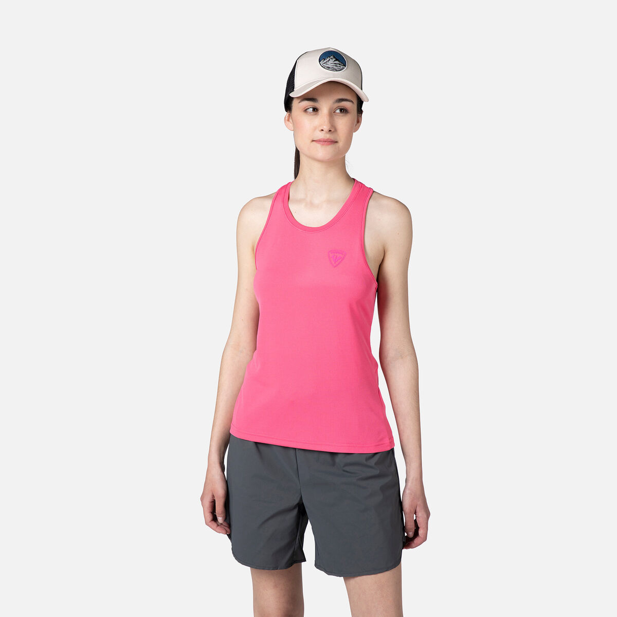 Women's Plain Hiking Tank Top Cerise Pink