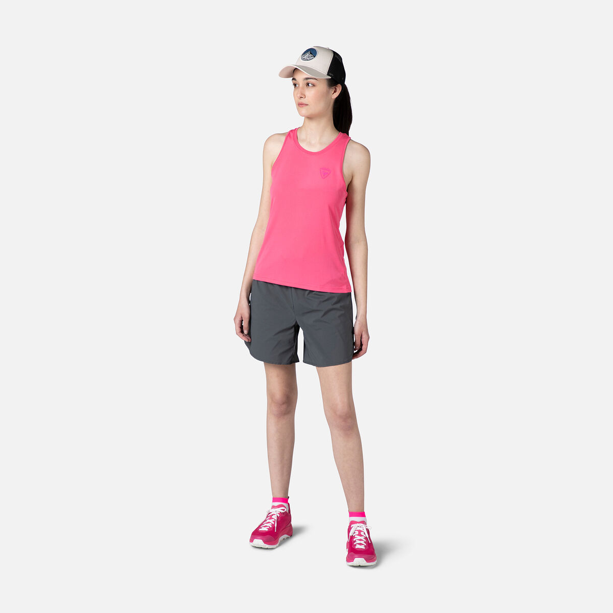 Women's Plain Hiking Tank Top Cerise Pink