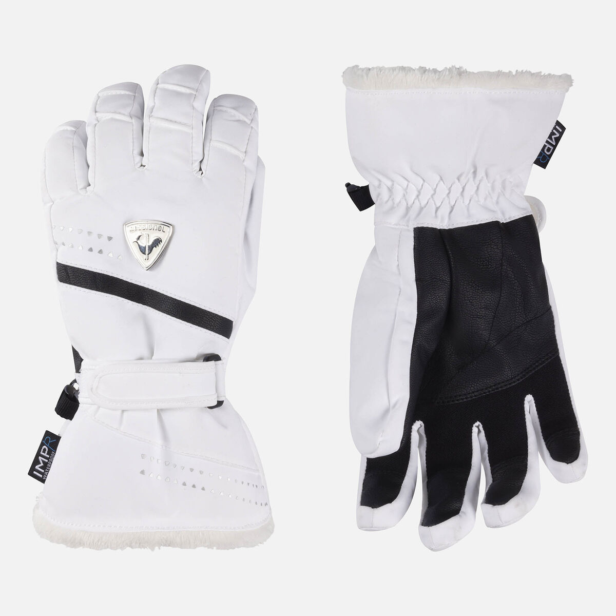 Women's Nova waterproof ski gloves White