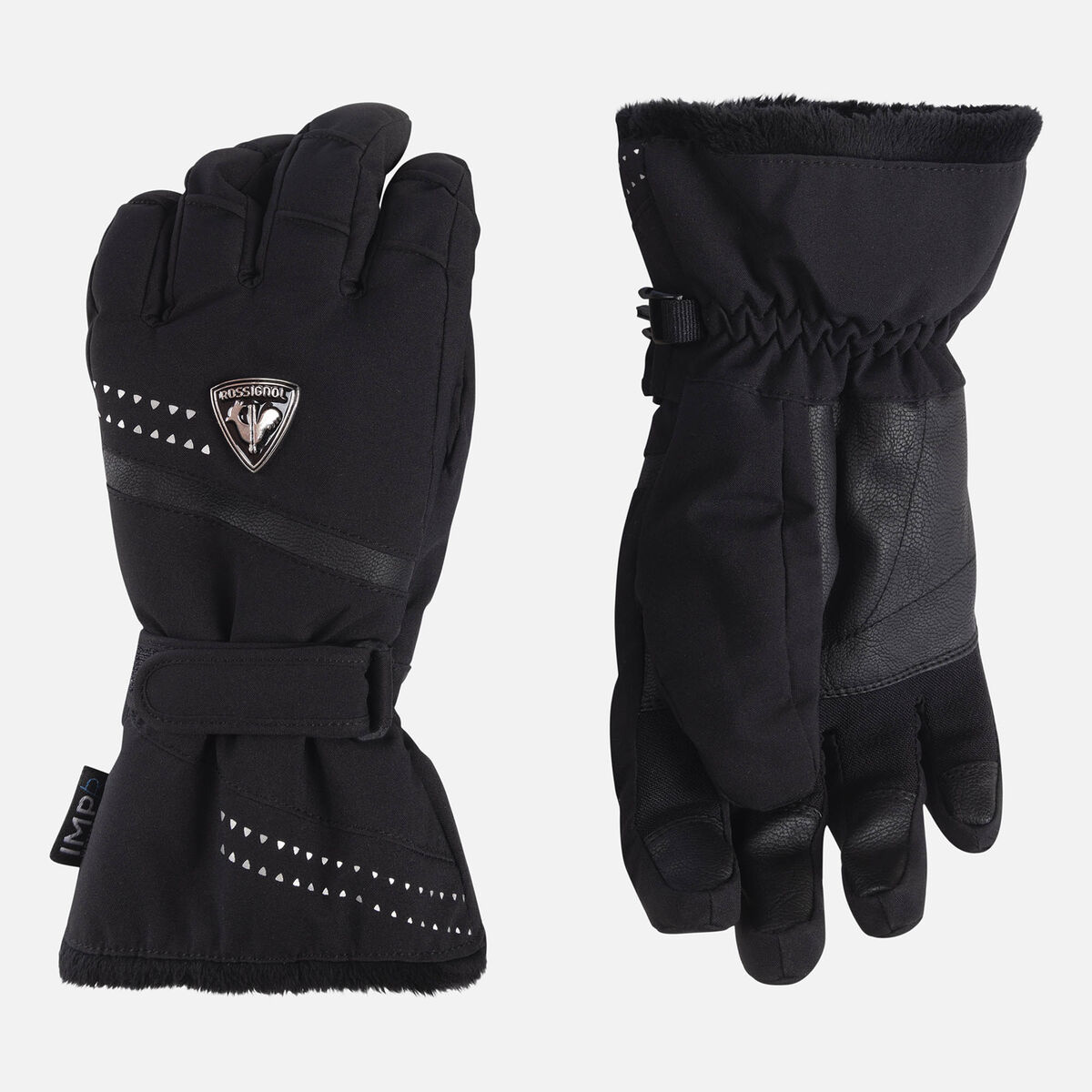 Women's Nova waterproof ski gloves Black