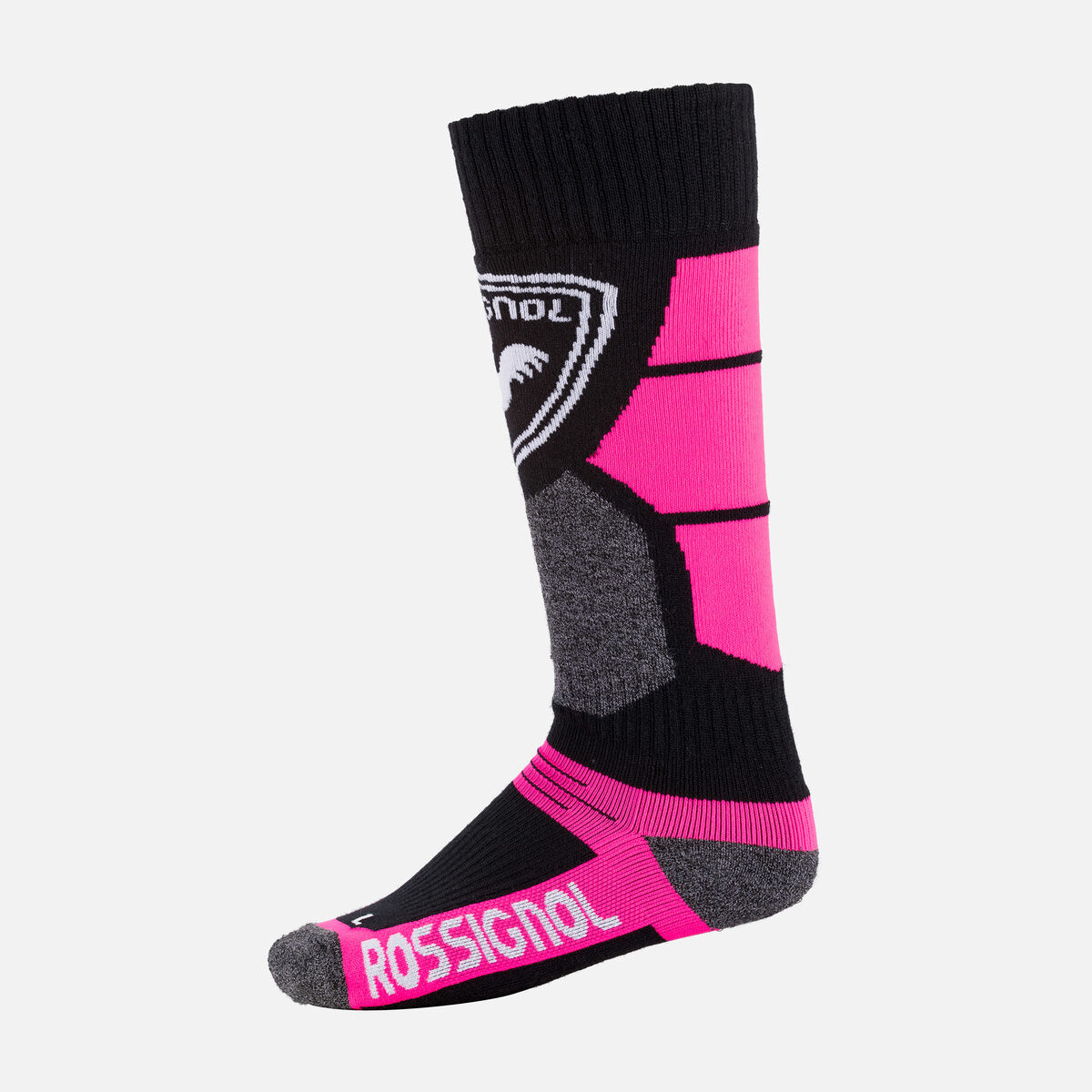 Juniors' Premium Wool Ski Socks Fluo Pink