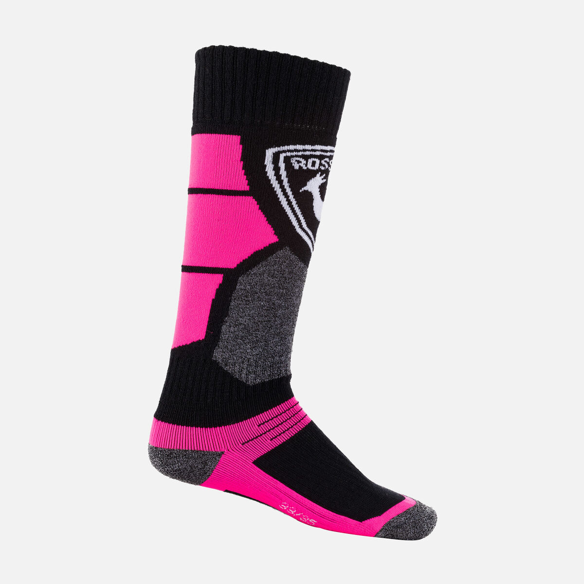 Juniors' Premium Wool Ski Socks Fluo Pink