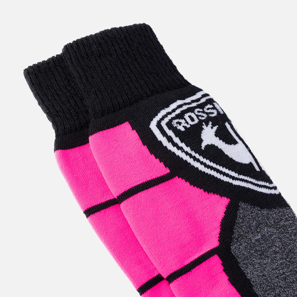 Juniors' Premium Wool Ski Socks Fluo Pink