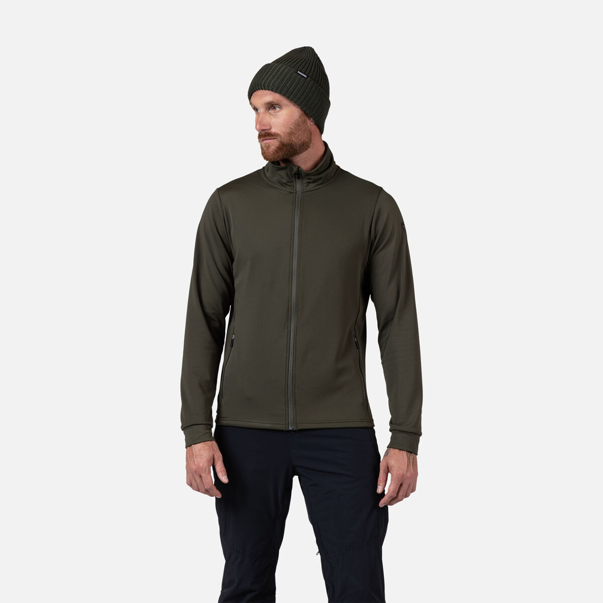 Men's Midlayer Full-Zip Thin Jacket Olive Shadow