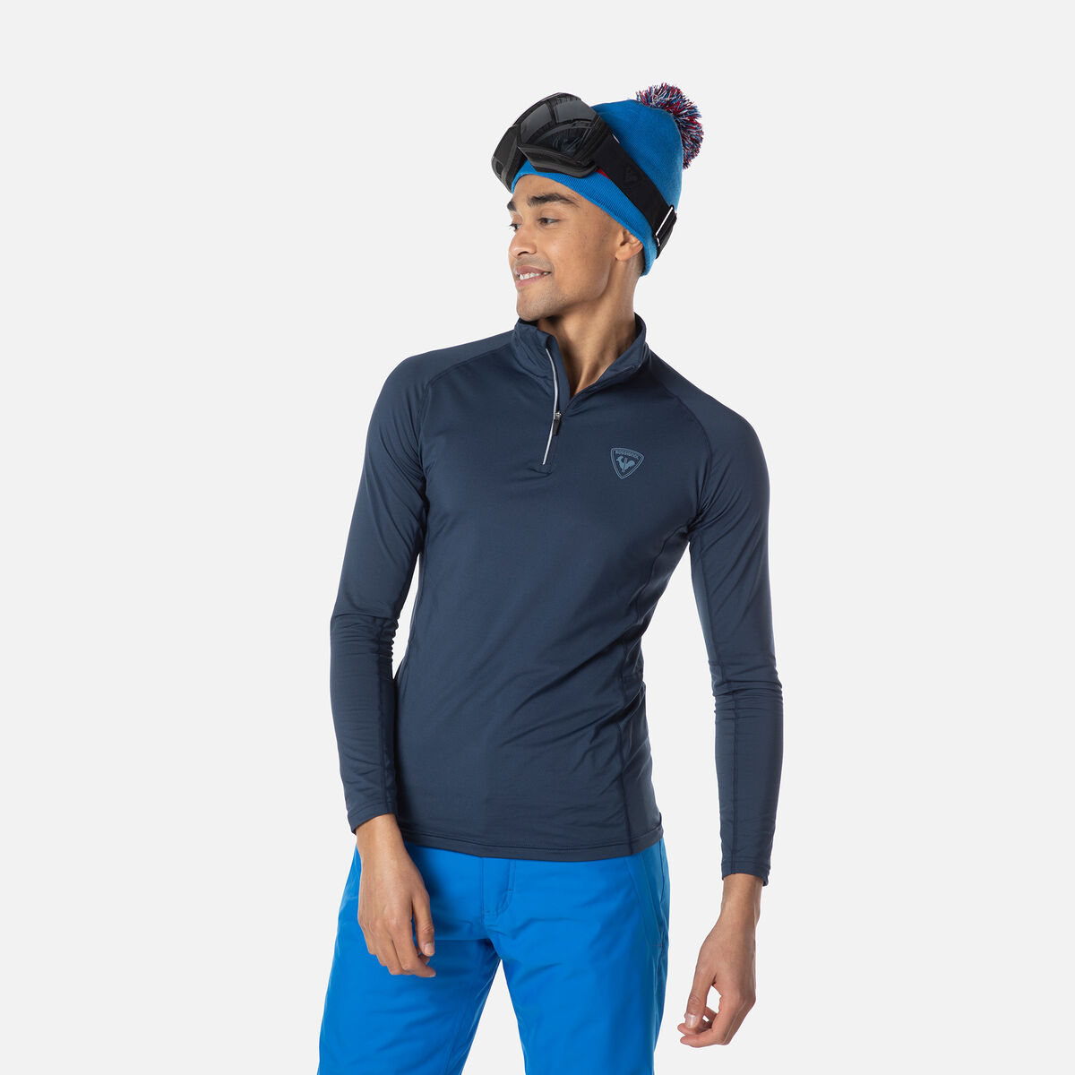 Men's Classique Half-Zip Baselayer Top Dark Navy