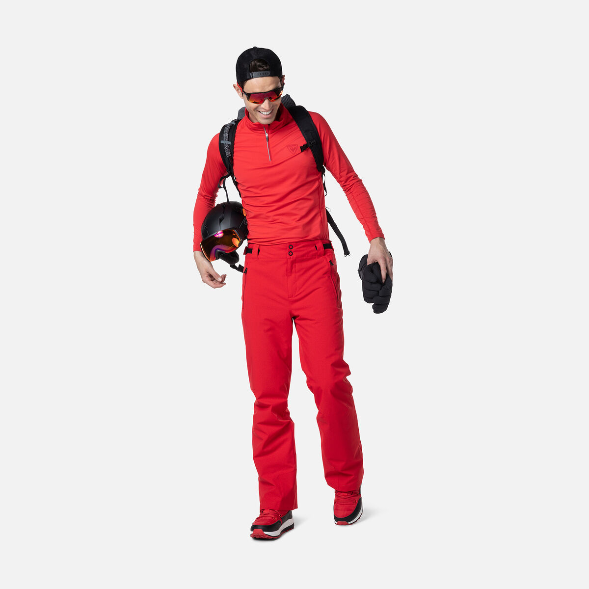 Men's Classique Half-Zip Baselayer Top Sports Red