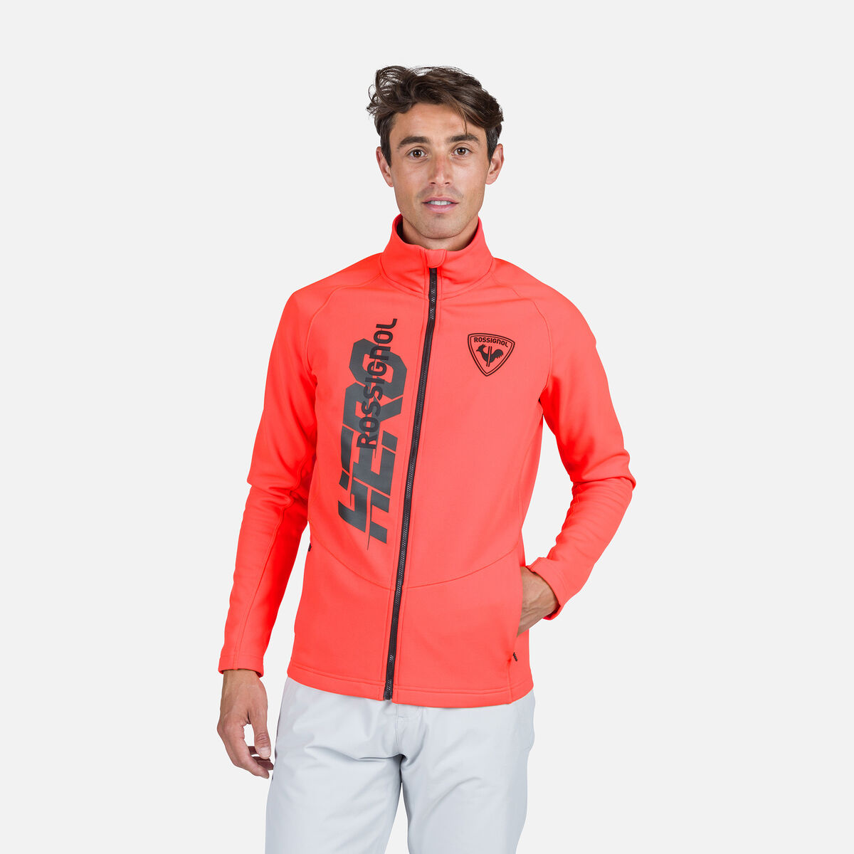 Men's Hero Classique Clim Full-Zip Top Neon Red