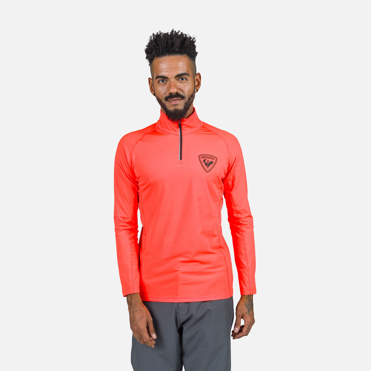Men's Hero Classique Half-Zip Baselayer Neon Red