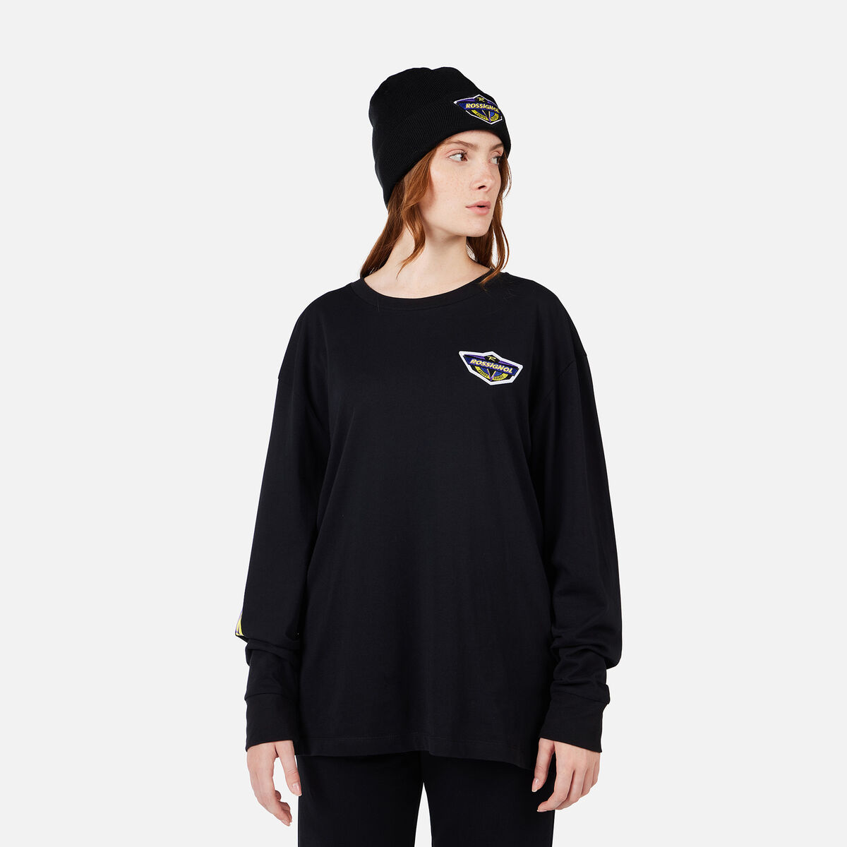 Unisex Super Long Sleeve Tee Black