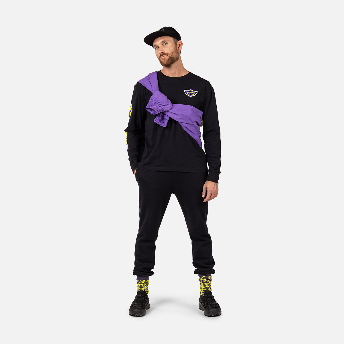 Unisex Super Long Sleeve Tee Black