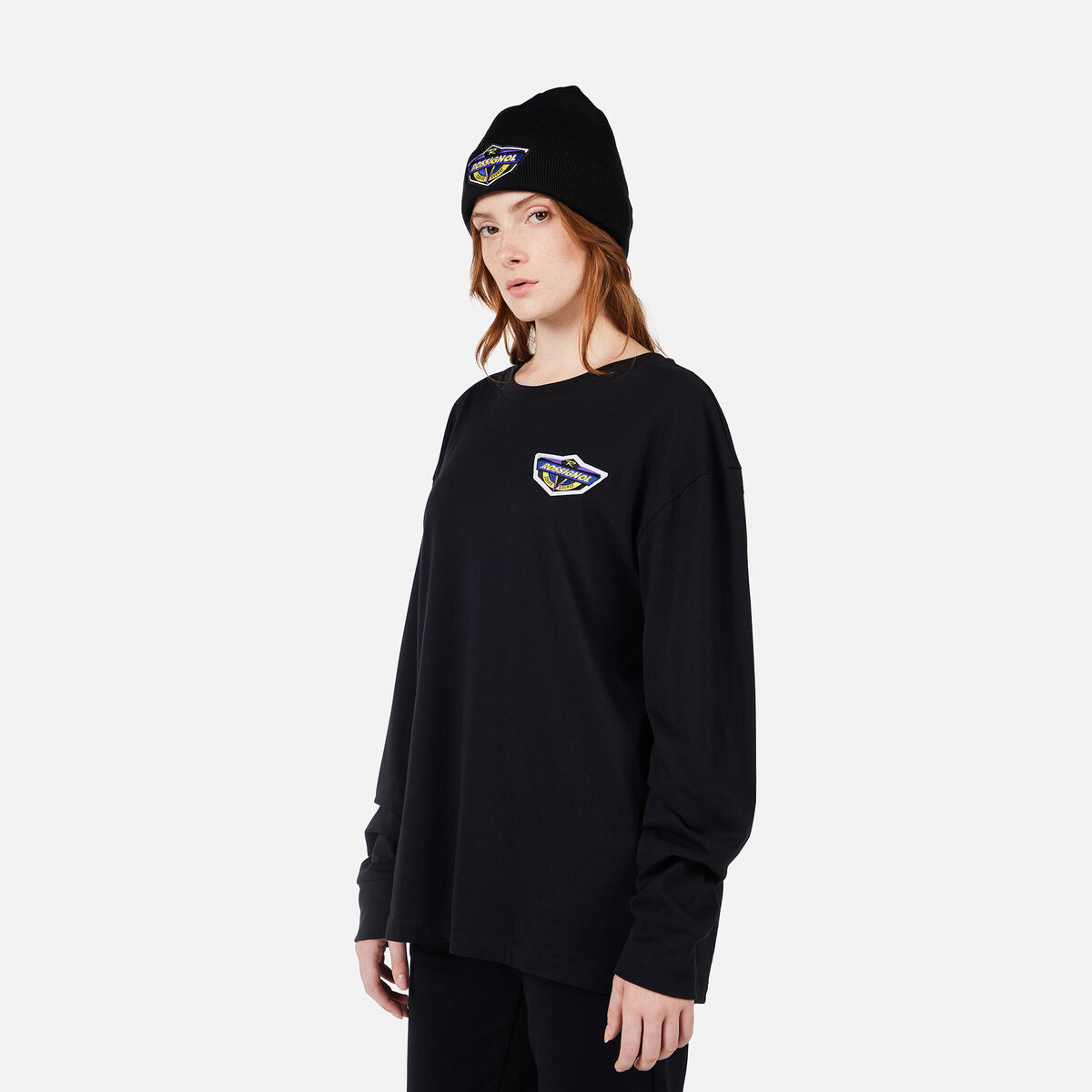 Unisex Super Long Sleeve Tee Black