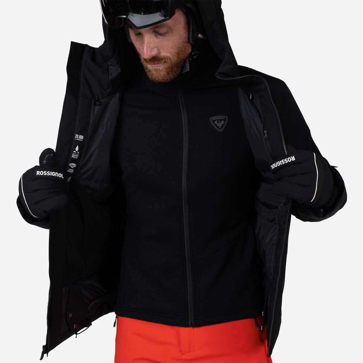 Men's Rochrun Insulated Back-Logo Ski Jacket Black 15 Men's Rochrun Insulated Back-Logo Ski Jacket Black