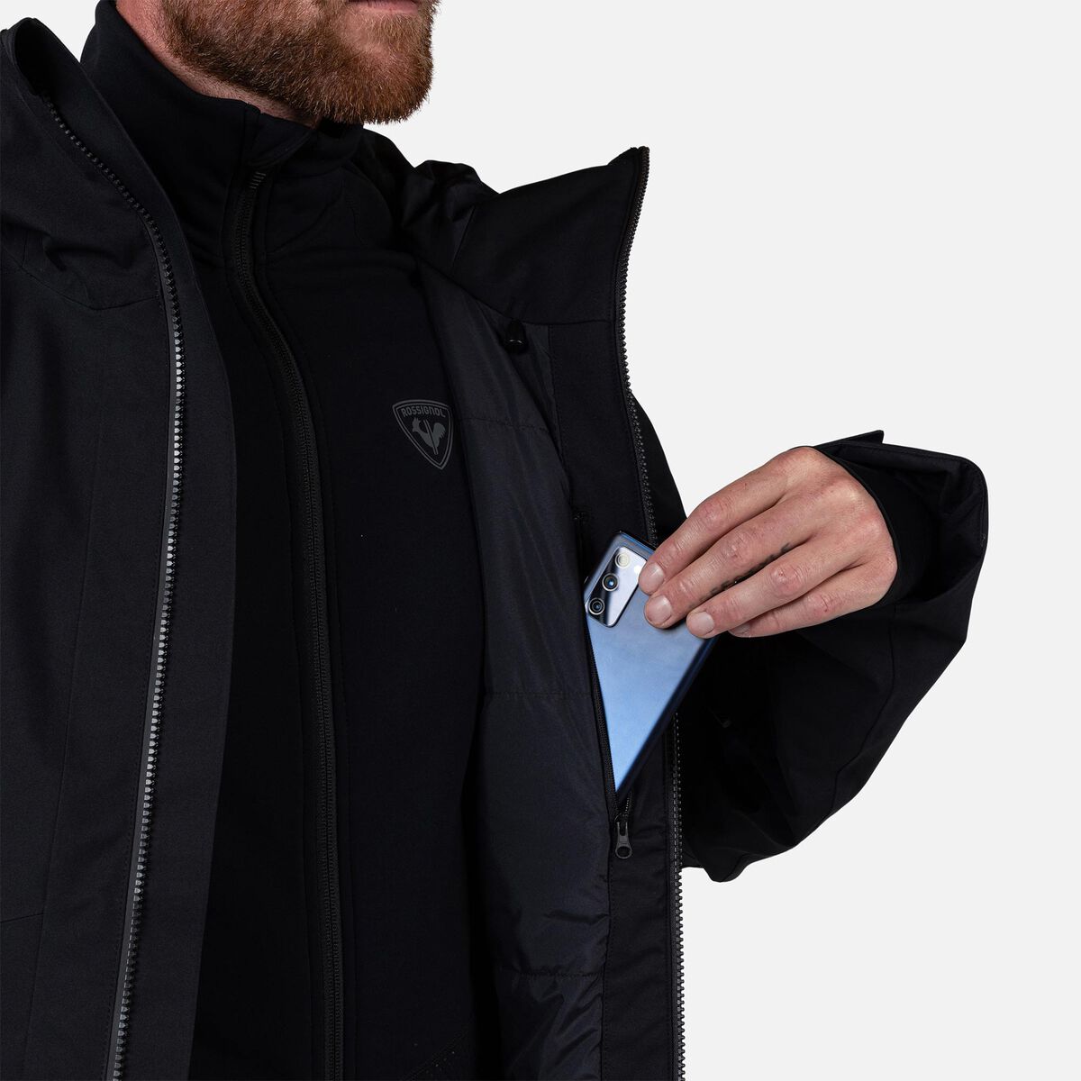 Men's Rochrun Insulated Back-Logo Ski Jacket Black 8 Men's Rochrun Insulated Back-Logo Ski Jacket Black